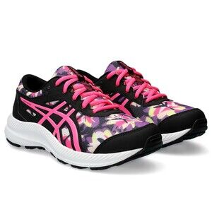 Asics Gel Contend 8 shoes Women Size 6.5 Black Pink Camo Sneakers Youth Size 5.5
